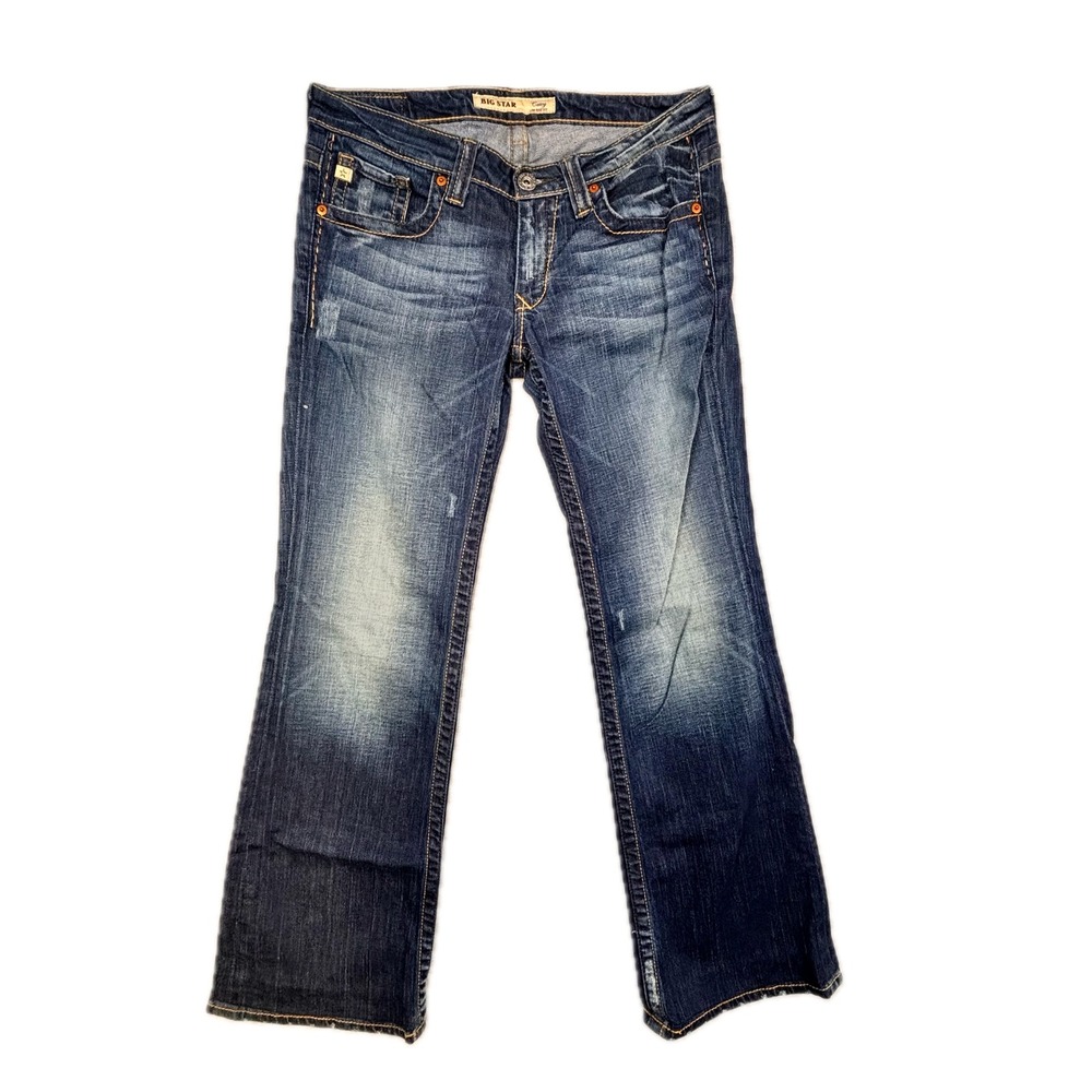 Big Star Casey Low‎ Rise Bootcut Jeans Medium Wash Blue Denim Women Size 30L